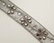 20mm x 5 Yard Silver Iron-On Flower Beaded Rhinestone Seam Trim